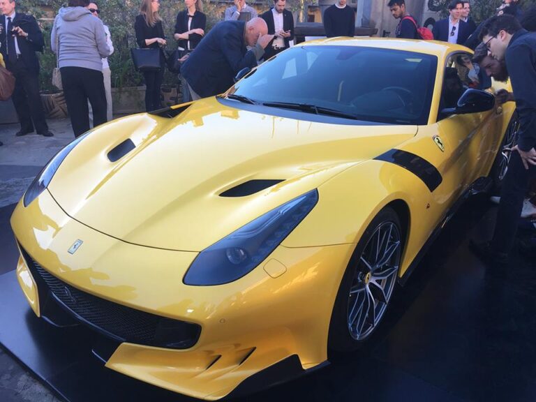 Ferrari F12 tdf showcase in Milano Fashion Week 2016